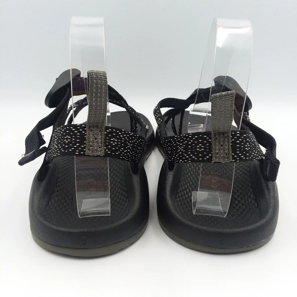Chaco‎ ZX/1 EcoTread Sandals Kids' 6 Black White Sport Sandal Adjustable Straps